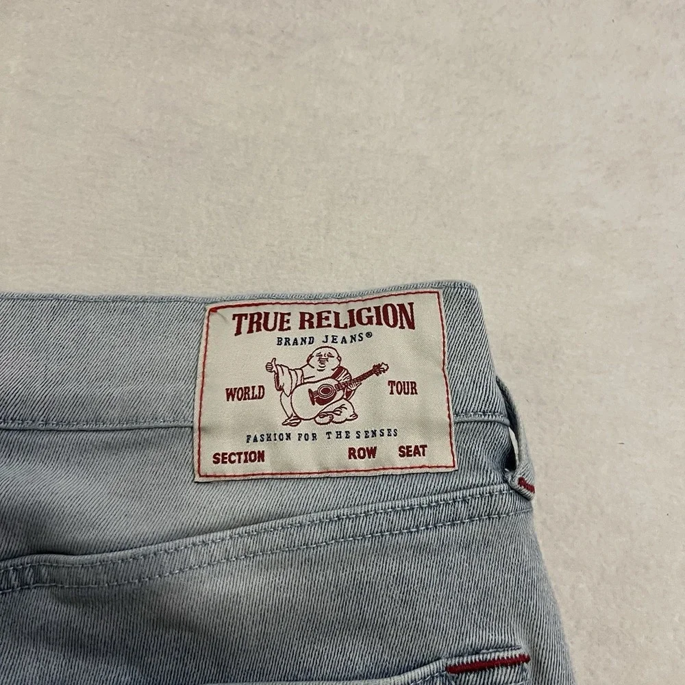 True Religion Geno Relaxed Slim Jeans Men's Size 32x31 Blue Denim Light Wash